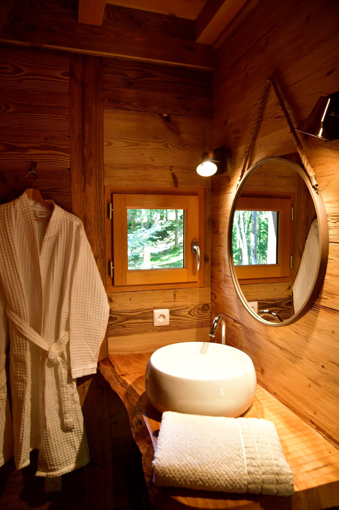 salle de bain dans cabane